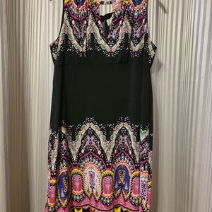Colorful Paisley Sleeveless Dress